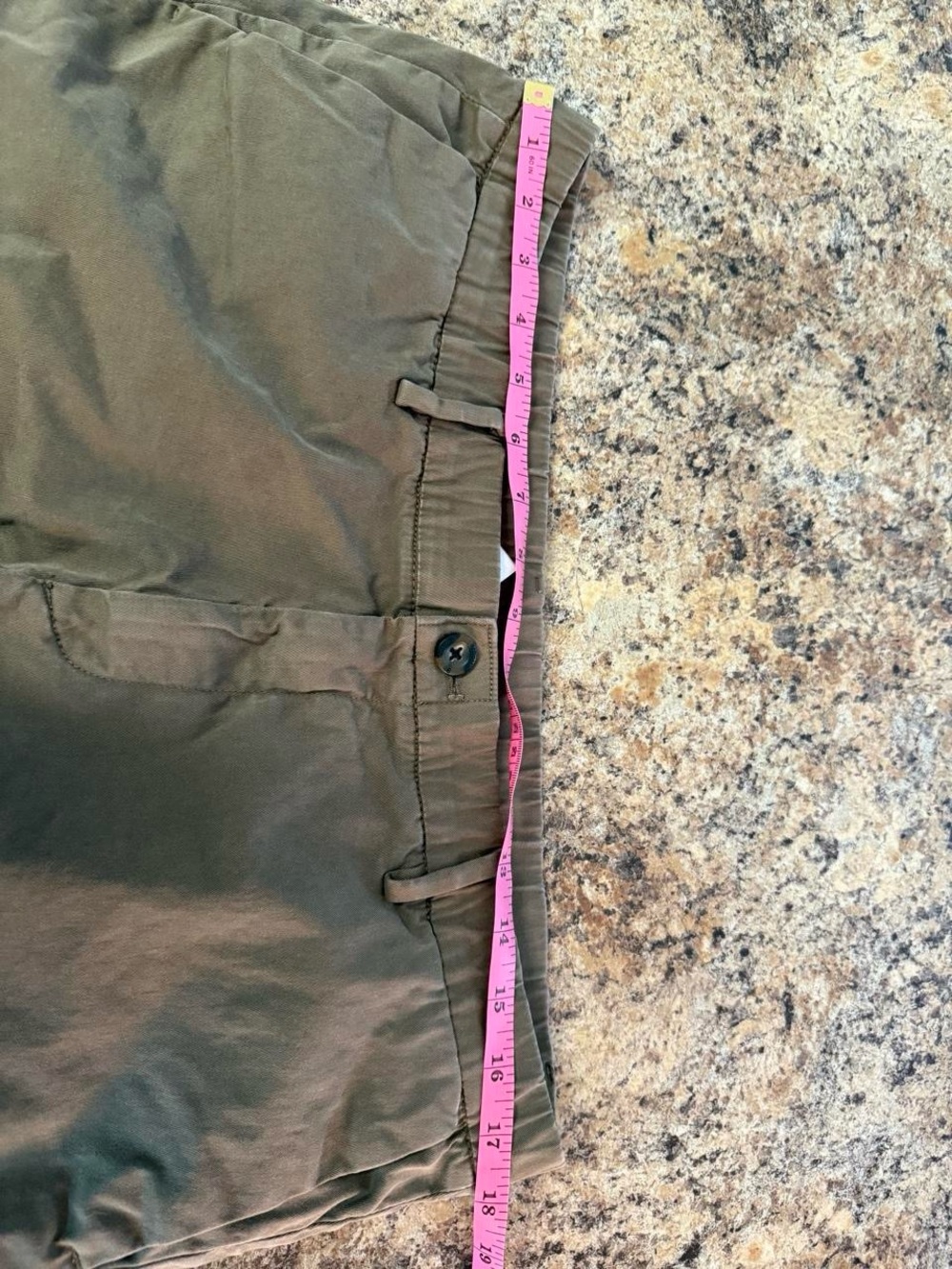 Bearbottom Men's Brown Stretch Shorts Size Large 7" Inseam Khaki Academia Preppy - Picture 4 of 5